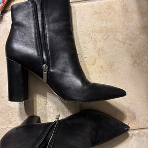 Black Leather Ankle Boots